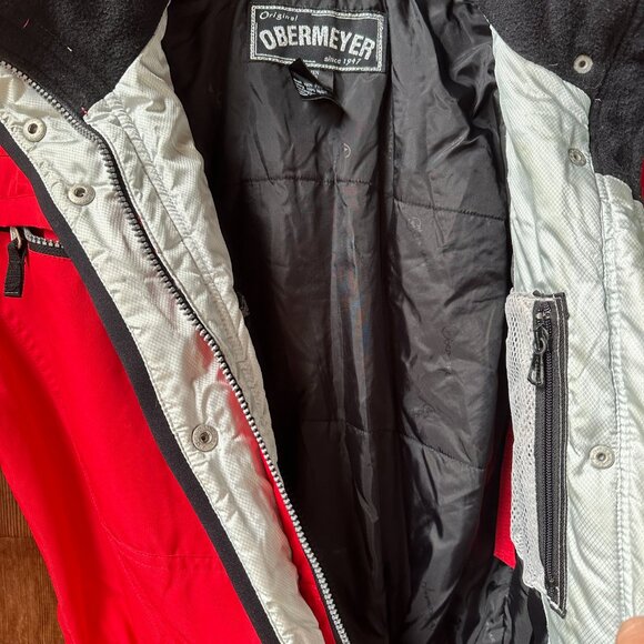 EUC Obermeyer Red/Black One Piece Velocity Shell Suit in Women's 12 Petite - Picture 7 of 15